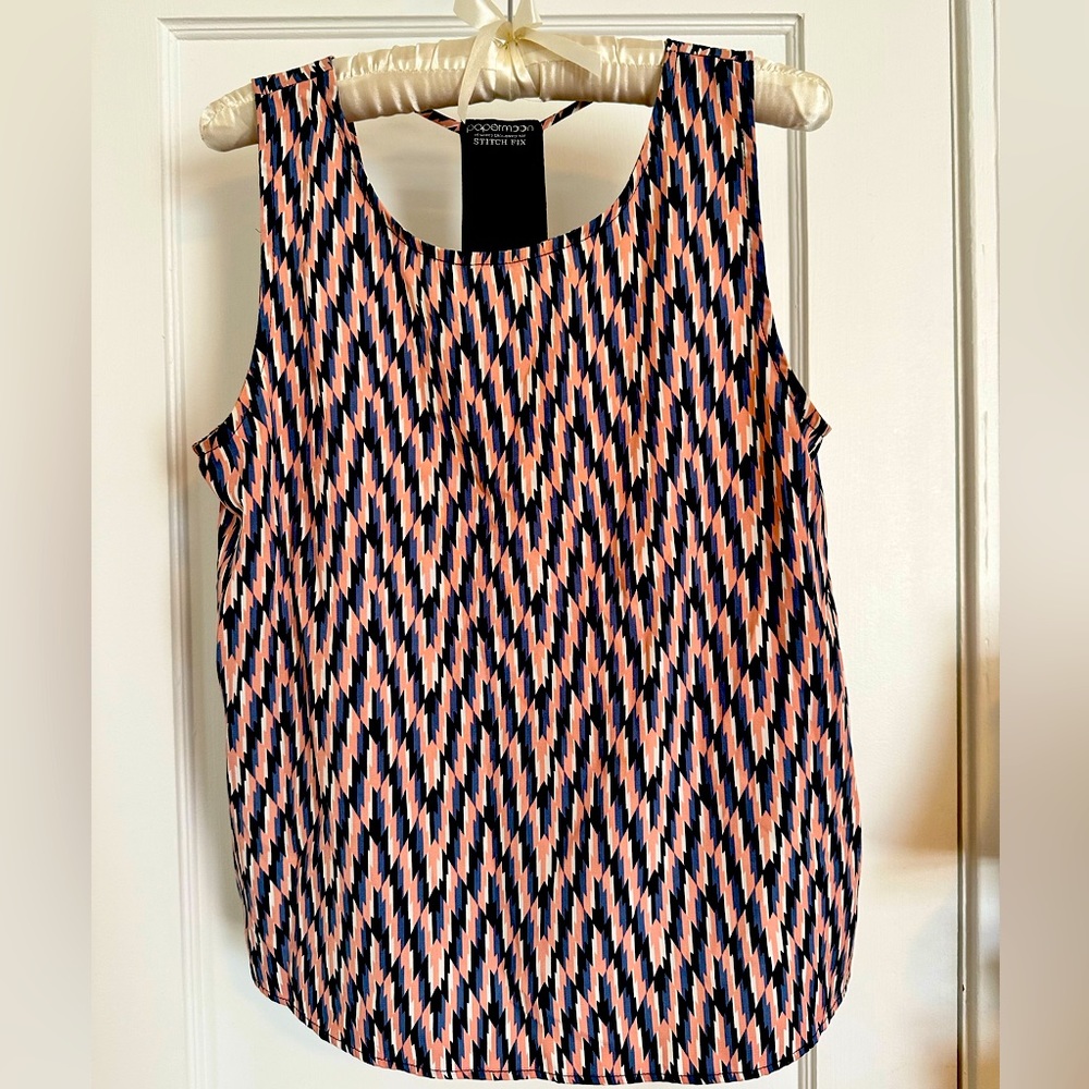 Mya contrast back panel blouse from Papermoon exclusively for StitchFix